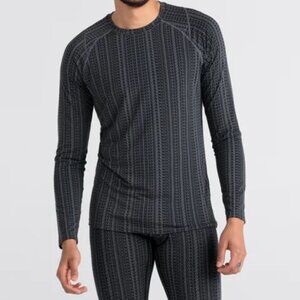 Saxx Men's Long Sleeve Tee - Black Pattern